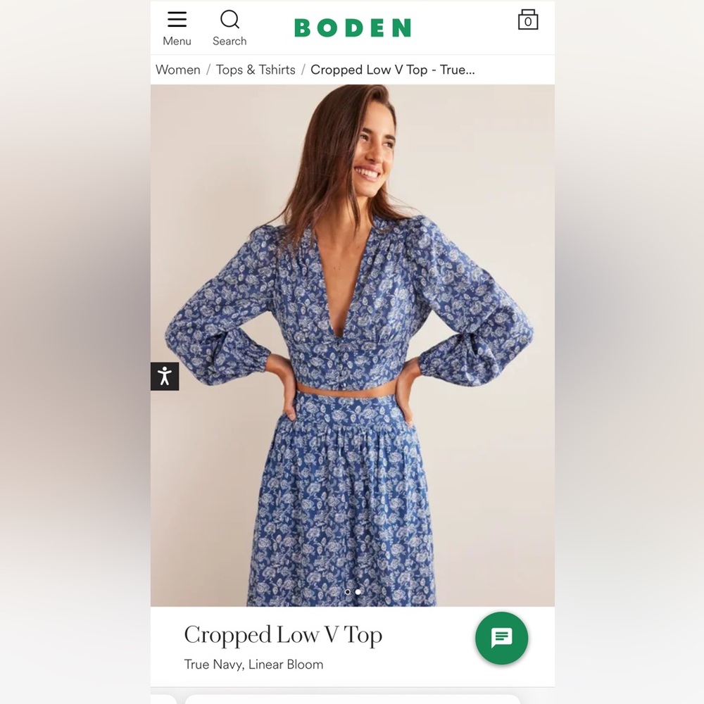 BODEN v neck cotton top